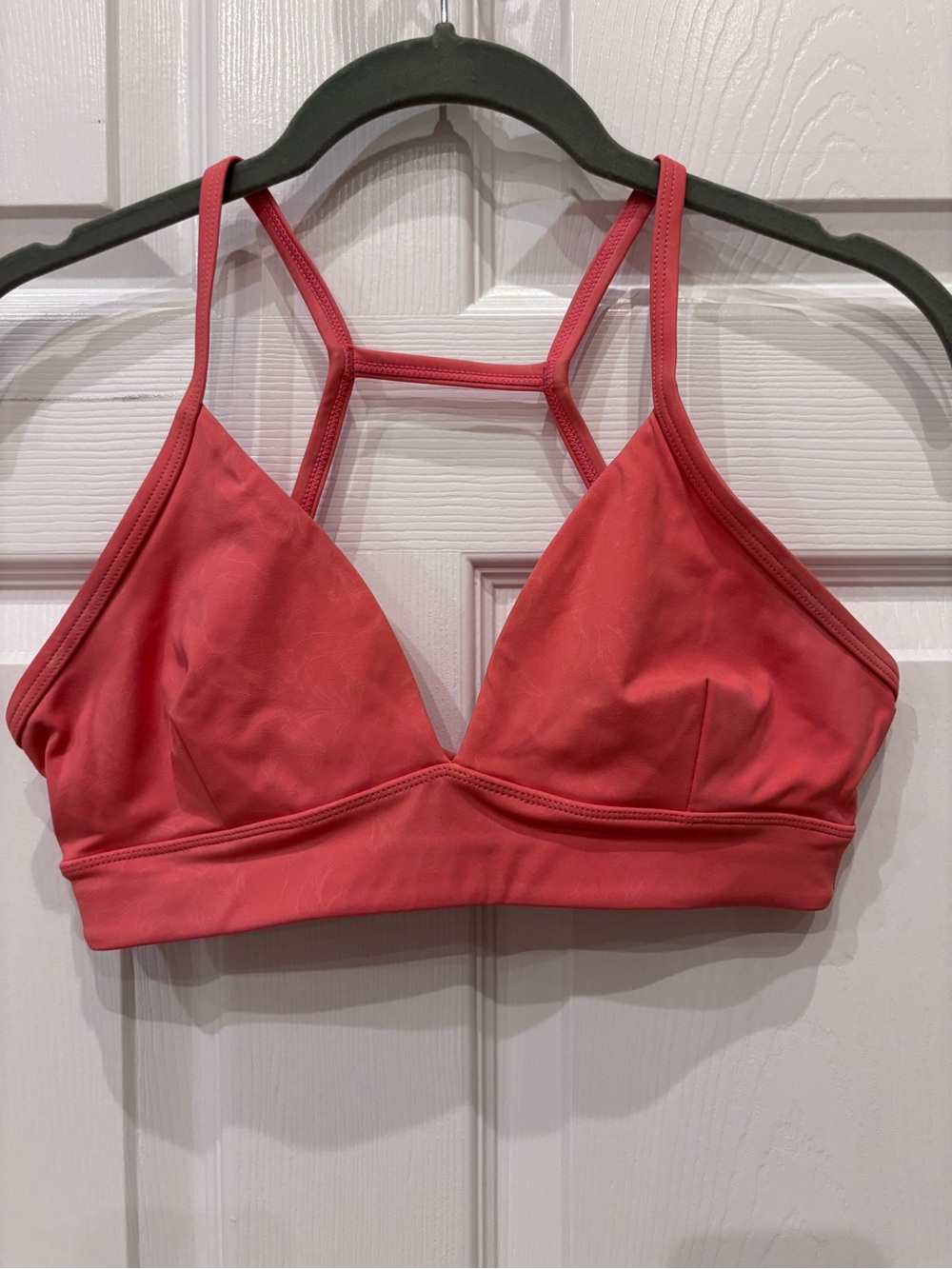 Strappy Coral Pink Lightweight Sports Bralette